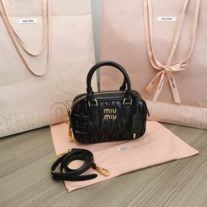 Replica Miu Miu Arcadie Small Black 1 Replica Miu Miu Arcadie Small Black - ultra-realistic fake designer tote