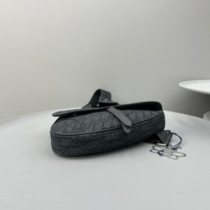 Replica Dior Saddle Bag Oblique Black 6 Replica Dior Saddle Bag Oblique Black - high-accuracy replica luxury purse