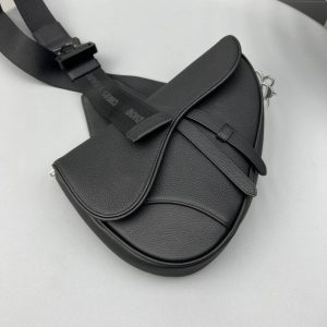Replica Dior Saddle Bag Full Black Calfskin 3 Replica Dior Saddle Bag Full Black Calfskin - near-authentic luxury replica handbag