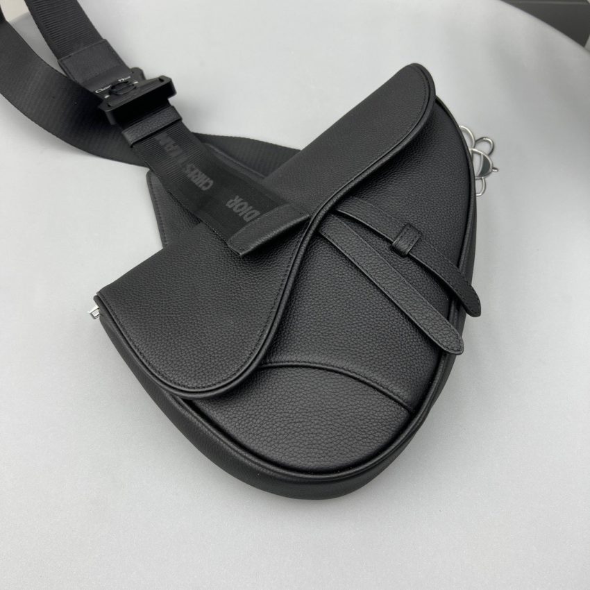 Replica Dior Saddle Bag Full Black Calfskin 3 Replica Dior Saddle Bag Full Black Calfskin - near-authentic luxury replica handbag