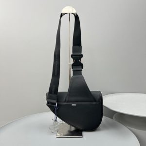 Replica Dior Saddle Bag Full Black Calfskin 9 Replica Dior Saddle Bag Full Black Calfskin - 1:1 designer replica handbag