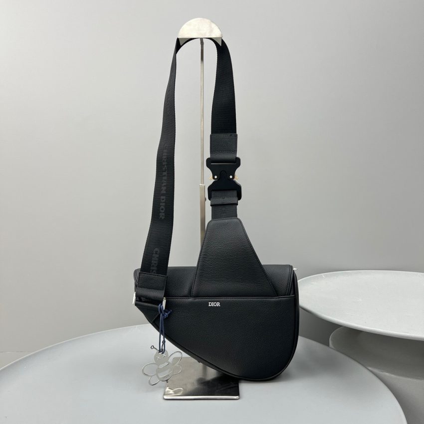 Replica Dior Saddle Bag Full Black Calfskin 9 Replica Dior Saddle Bag Full Black Calfskin - 1:1 designer replica handbag