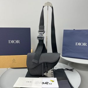 Replica Dior Saddle Bag Full Black Calfskin 1 Replica Dior Saddle Bag Full Black Calfskin - best-selling designer handbag dupe