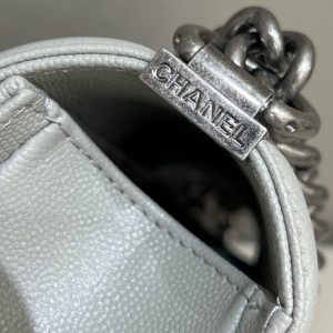 Replica CHANEL Le Boy Grey Silver 2 Replica CHANEL Le Boy Grey Silver - authentic-look luxury purse replica