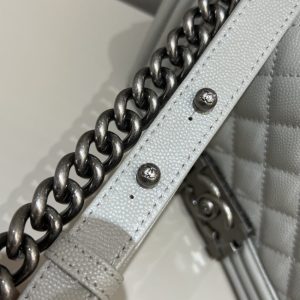 Replica CHANEL Le Boy Grey Silver 3 Replica CHANEL Le Boy Grey Silver - high-quality designer bag clone