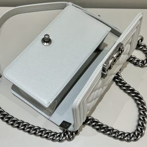 Replica CHANEL Le Boy Grey Silver 4 Replica CHANEL Le Boy Grey Silver - realistic designer-inspired fake bag