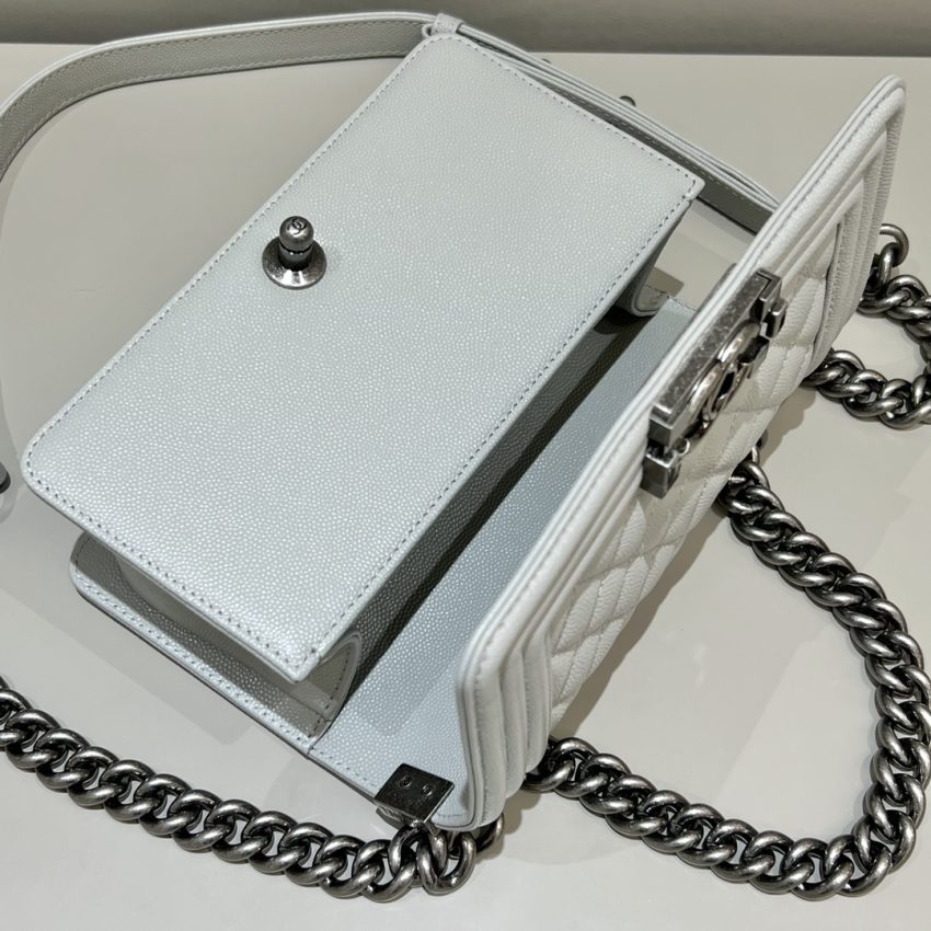 Replica CHANEL Le Boy Grey Silver 4 Replica CHANEL Le Boy Grey Silver - realistic designer-inspired fake bag