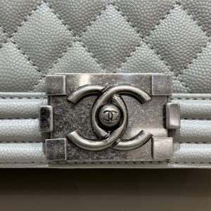 Replica CHANEL Le Boy Grey Silver 6 Replica CHANEL Le Boy Grey Silver - near-authentic luxury replica handbag