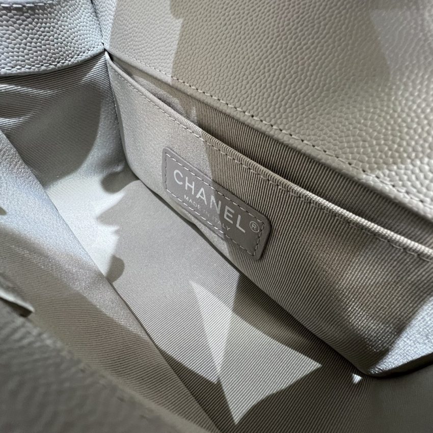 Replica CHANEL Le Boy Grey Silver 9 Replica CHANEL Le Boy Grey Silver - 1:1 designer replica handbag