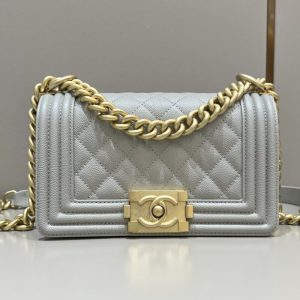 Replica CHANEL Le Boy Grey Gold 1 Replica CHANEL Le Boy Grey Gold - top-rated replica designer bag