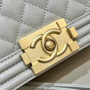 Replica CHANEL Le Boy Grey Gold 4 Replica CHANEL Le Boy Grey Gold - high-end fake designer purse