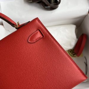 Replica Hermes Kelly Epsom Bright Red 2 Replica Hermes Kelly Epsom Bright Red - premium-grade designer purse dupe