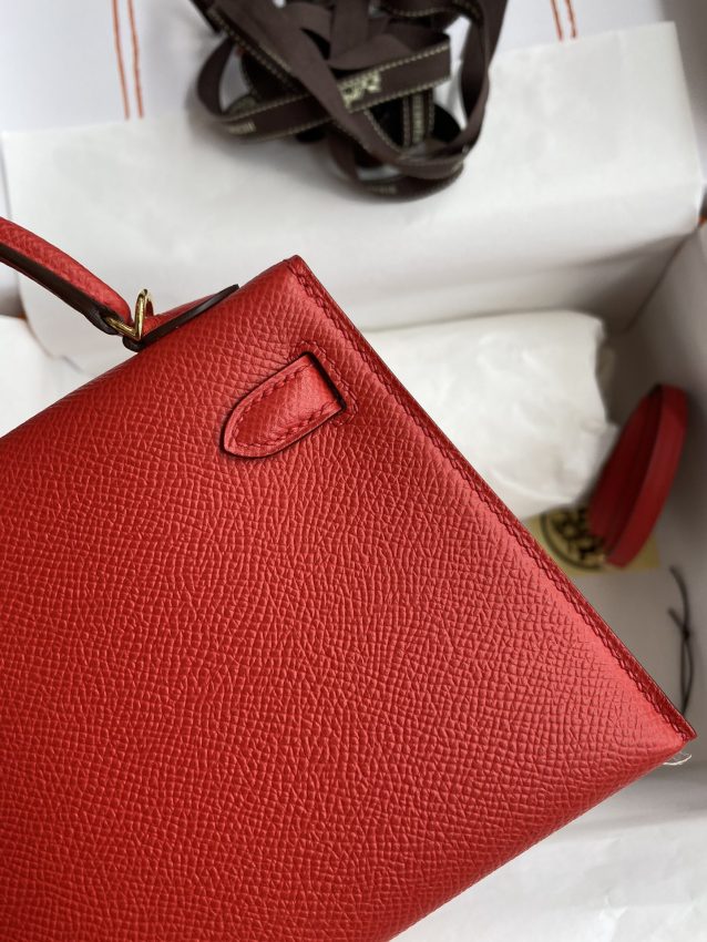 Replica Hermes Kelly Epsom Bright Red 2 Replica Hermes Kelly Epsom Bright Red - premium-grade designer purse dupe