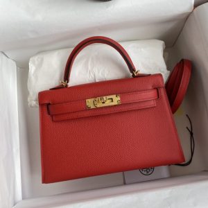 Replica Hermes Kelly Epsom Bright Red 1 Replica Hermes Kelly Epsom Bright Red - top-tier luxury replica shoulder bag