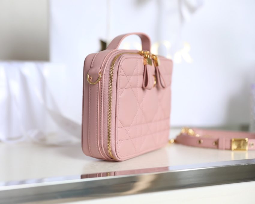 Replica Dior Caro Box Bag Pink 4 Replica Dior Caro Box Bag Pink - high-end fake designer purse