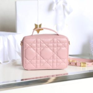 Replica Dior Caro Box Bag Pink 3 Replica Dior Caro Box Bag Pink - elite superclone designer purse