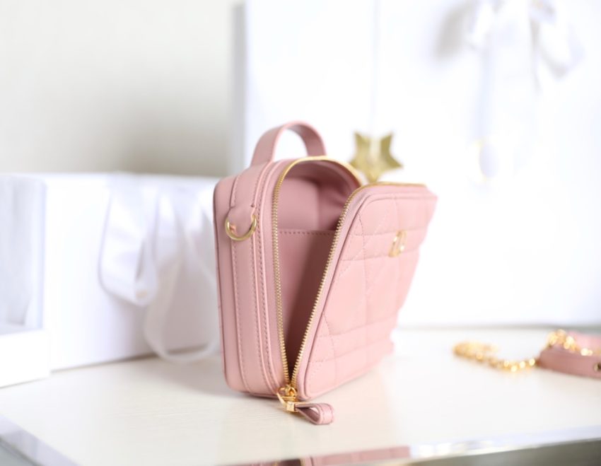 Replica Dior Caro Box Bag Pink 5 Replica Dior Caro Box Bag Pink - elite superclone designer purse