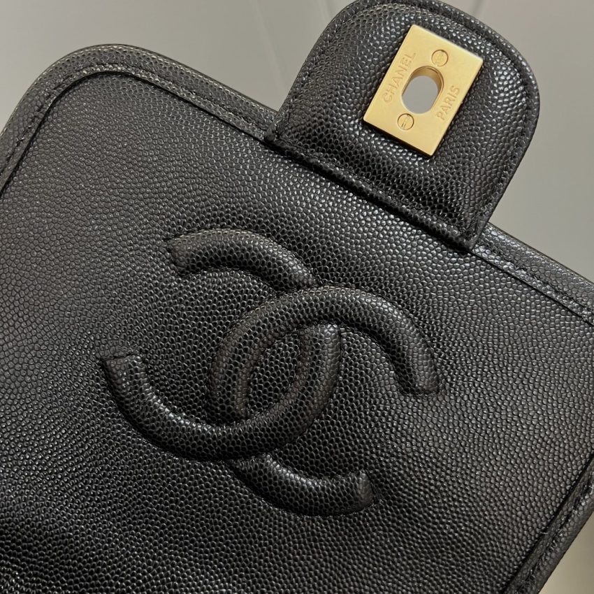 Replica CHANEL Tofu M Bag Black - 1:1 designer replica handbag