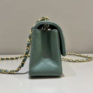 Replica CHANEL Classic Flap 17cm Green 9 Replica CHANEL Classic Flap 17cm Green - premium-grade designer purse dupe