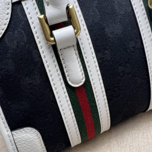 Replica Gucci Gucci Bauletto Top Handle White Black 10 Replica Gucci Gucci Bauletto Top Handle White Black - ultra-realistic fake designer tote