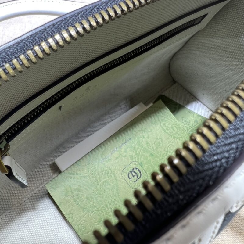 Replica Gucci Gucci Bauletto Top Handle White Black 9 Replica Gucci Gucci Bauletto Top Handle White Black - high-end fake designer purse