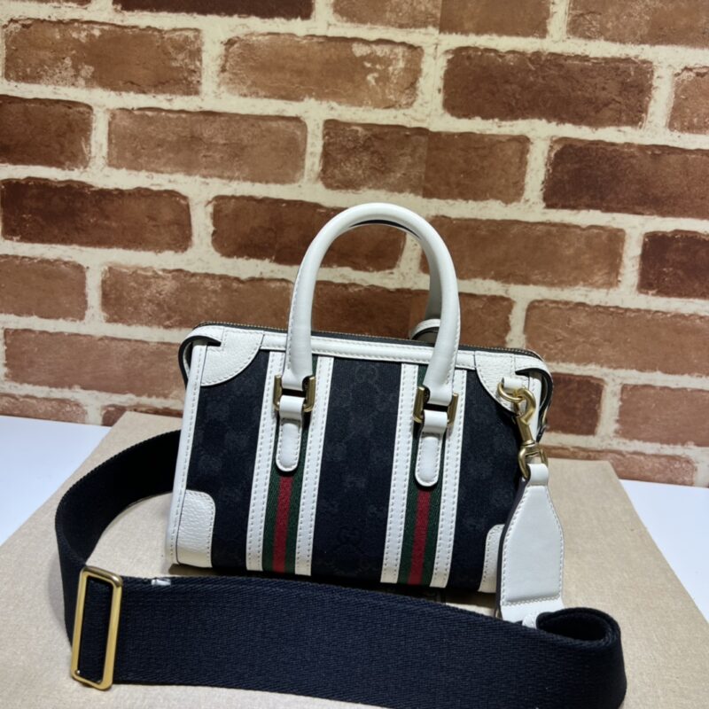 Replica Gucci Gucci Bauletto Top Handle White Black 3 Replica Gucci Gucci Bauletto Top Handle White Black - premium 1:1 fake handbag model