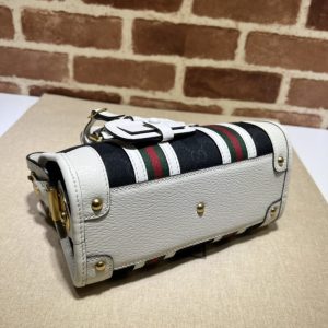 Replica Gucci Gucci Bauletto Top Handle White Black 7 Replica Gucci Gucci Bauletto Top Handle White Black - high-quality designer bag clone