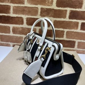 Replica Gucci Gucci Bauletto Top Handle White Black 6 Replica Gucci Gucci Bauletto Top Handle White Black - best-selling designer handbag dupe