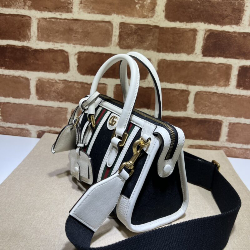 Replica Gucci Gucci Bauletto Top Handle White Black 6 Replica Gucci Gucci Bauletto Top Handle White Black - best-selling designer handbag dupe