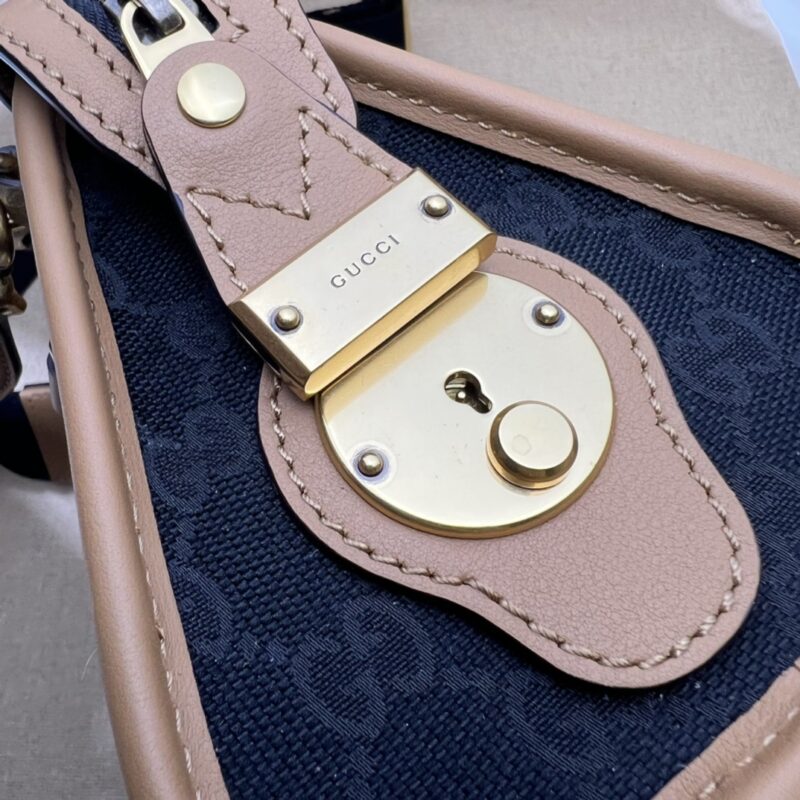 Replica Gucci Bauletto Top Handle Brown 4 Replica Gucci Bauletto Top Handle Brown - high-end fake designer purse