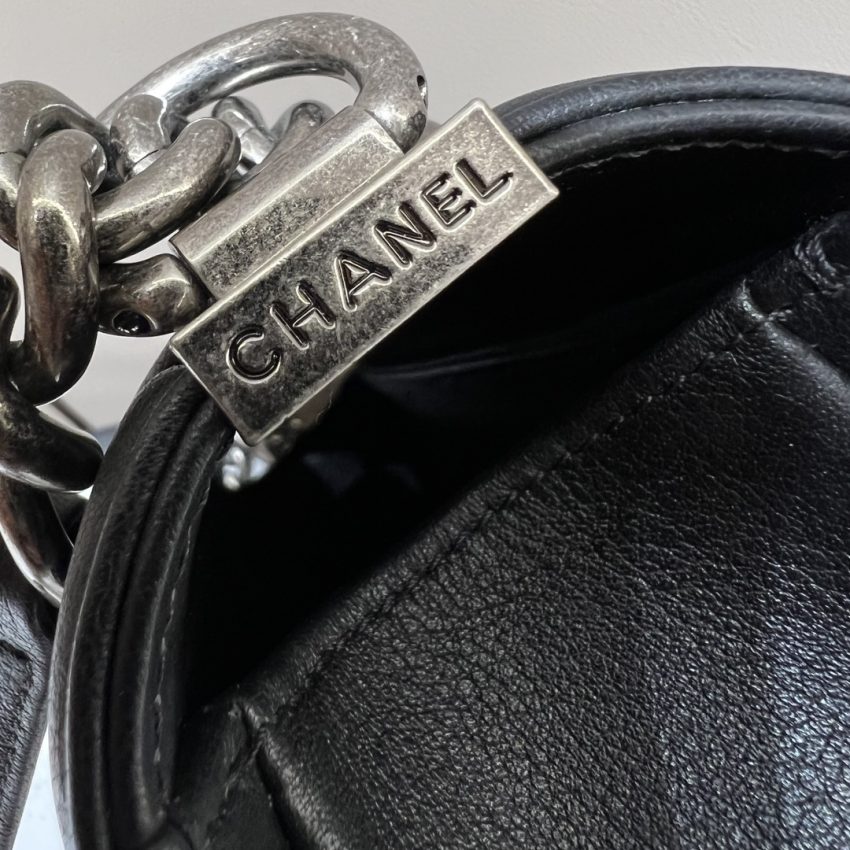 Replica CHANEL Le Boy V Black - Silver 7 Replica CHANEL Le Boy V Black - Silver - top-rated replica designer bag
