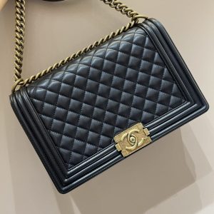 Replica CHANEL Le Boy Large Black 1 Replica CHANEL Le Boy Large Black - 1:1 designer replica handbag