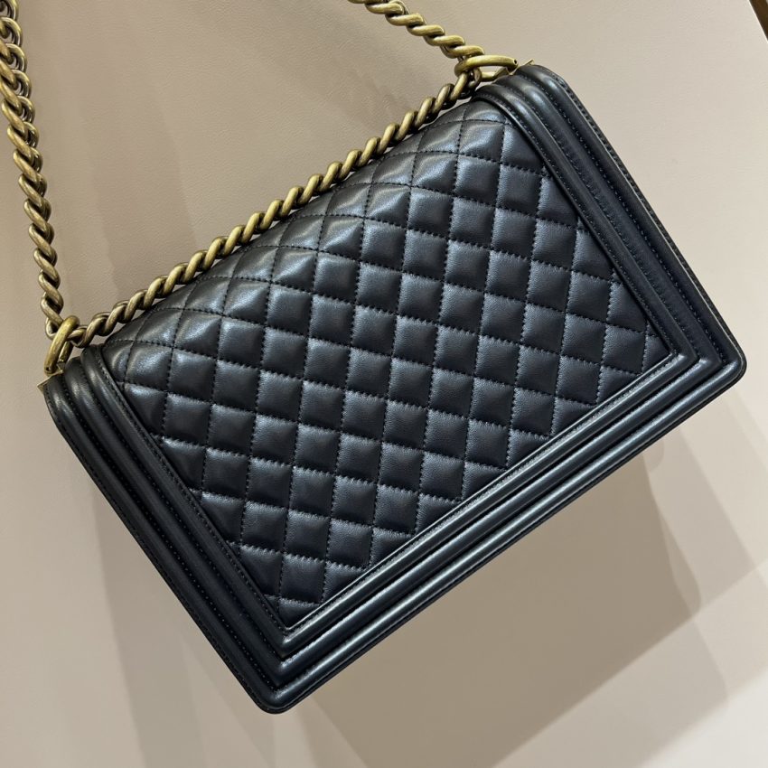 Replica CHANEL Le Boy Large Black 8 Replica CHANEL Le Boy Large Black - 1:1 designer replica handbag