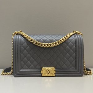 Replica CHANEL Le Boy Large Grey 1 Replica CHANEL Le Boy Large Grey - elite superclone designer purse