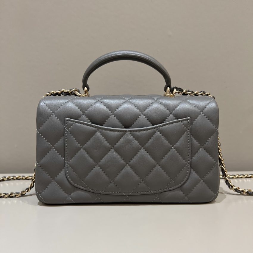 Replica CHANEL CF 20 cm With Handle Beige 5 Replica CHANEL CF 20 cm With Handle Beige - best quality luxury bag dupe