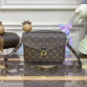 Replica Louis Vuitton Pochette Metis Shoulder Bag Brown - high-quality designer bag clone