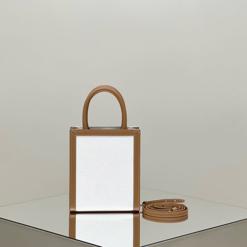 Replica Celine Triomphe Cabas Mini Tote White 2 Replica Celine Triomphe Cabas Mini Tote White - elite superclone designer purse