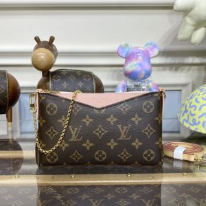 Replica Louis Vuitton Pallas Clutch Pink - high-end fake designer purse
