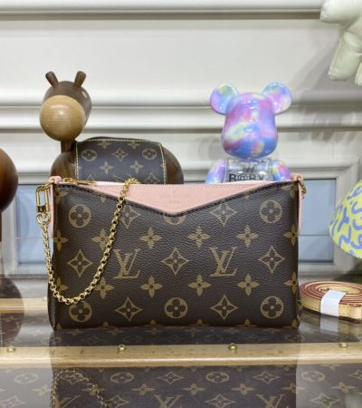 Replica Louis Vuitton Pallas Clutch Pink - high-end fake designer purse