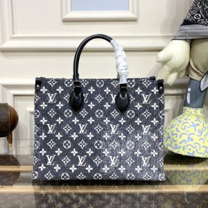 Replica LV OnTheGo Black Denim - premium 1:1 fake handbag model
