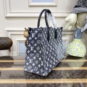 Replica LV OnTheGo Black Denim - premium-grade designer purse dupe