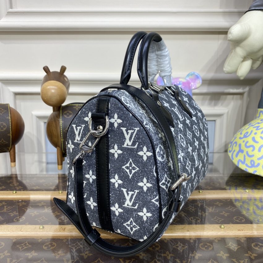 Replica Louis Vuitton Speedy Bandouliere 25 Denim Canvas 4 Replica Louis Vuitton Speedy Bandouliere 25 Denim Canvas - best-selling designer handbag dupe
