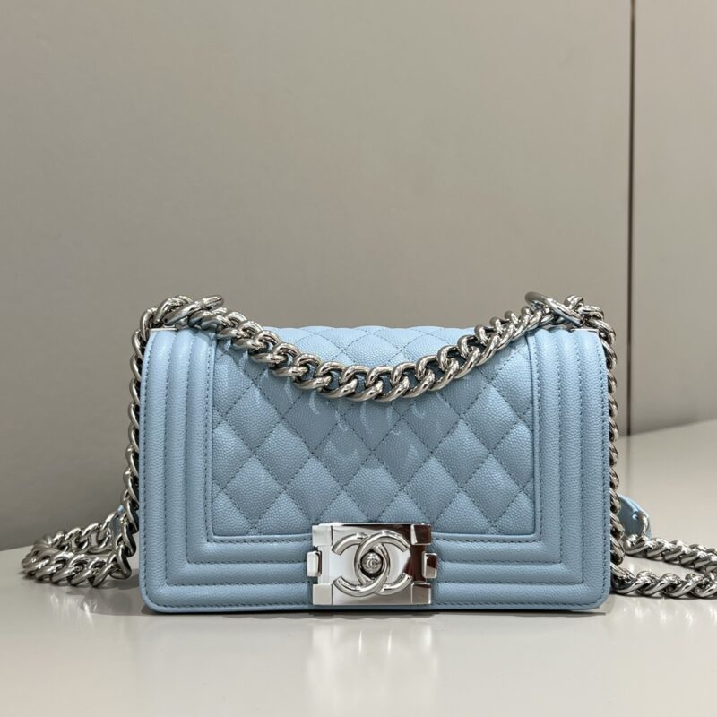 Replica CHANEL Le Boy Light Blue 1 Replica CHANEL Le Boy Light Blue - realistic designer-inspired fake bag