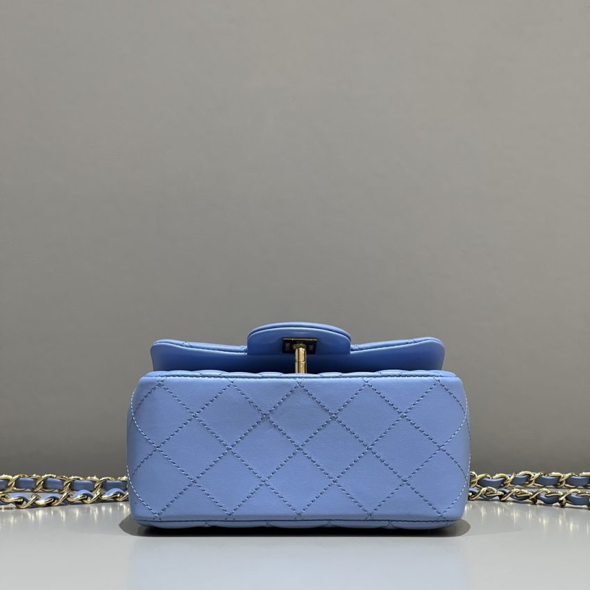 Replica CHANEL Classic Flap 17cm Blue 2 Replica CHANEL Classic Flap 17cm Blue - premium-grade designer purse dupe