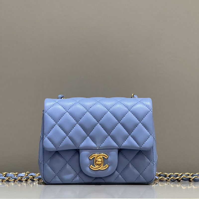 Replica CHANEL Classic Flap 17cm Blue 1 Replica CHANEL Classic Flap 17cm Blue - premium 1:1 fake handbag model