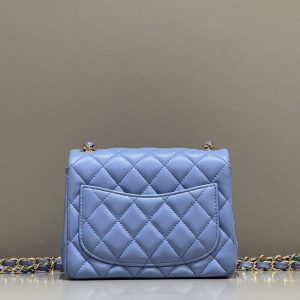 Replica CHANEL Classic Flap 17cm Blue 8 Replica CHANEL Classic Flap 17cm Blue - high-end fake designer purse