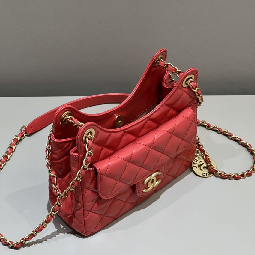 Replica CHANEL Hobo Small Red 3 Replica CHANEL Hobo Small Red - 1:1 designer replica handbag