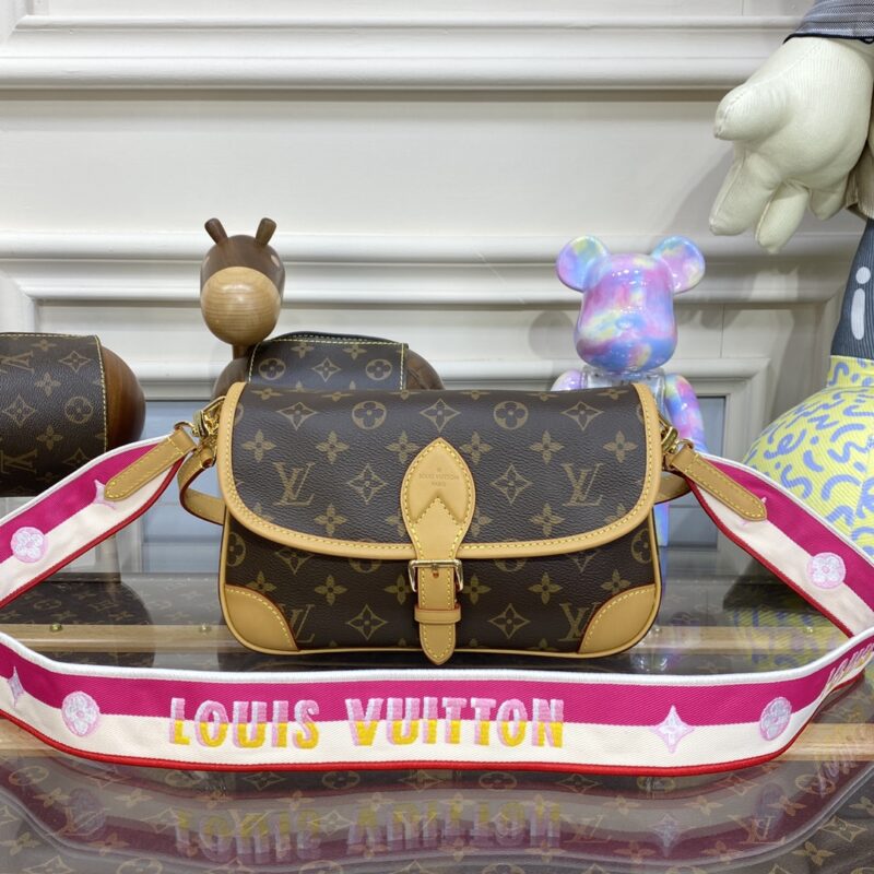 Replica Louis Vuitton Nano Diane Satchel Pink Strap - high-end fake designer purse
