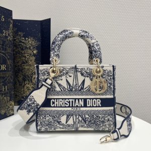Replica Lady Dior D-Lite Blue Star 1 Replica Lady Dior D-Lite Blue Star - realistic designer-inspired fake bag