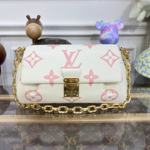 Replica Louis Vuitton Favorite Pink White 1 Replica Louis Vuitton Favorite Pink White - authentic-look luxury purse replica